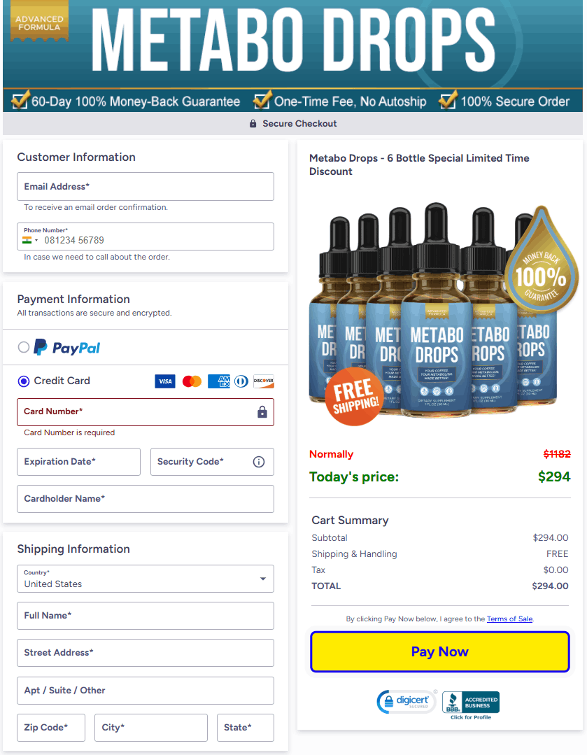 Metabo Drops Secure-Checkout
